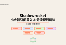 Shadowrocket(小火箭)订阅链接导入 & 分流规则玩法(2026 版)-新手村